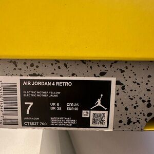 Jordan 4 lightening size 7